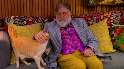 The Circle 2019: Tim Wilson with his cat Bey