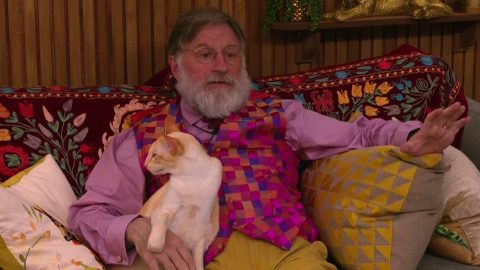 The Circle 2019: Tim Wilson with his cat Bey